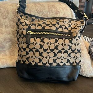 Coach bag tan/black